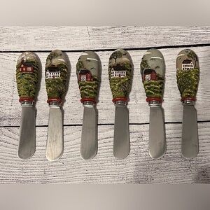 Vintage Boston Warehouse Stainless Cheese Spreaders set of 6. Barns & Cottages